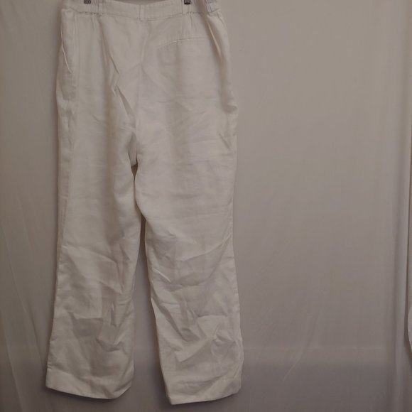 Ralph Lauren Pants - Ralph Lauren 100% linen lined pants in white size 16W